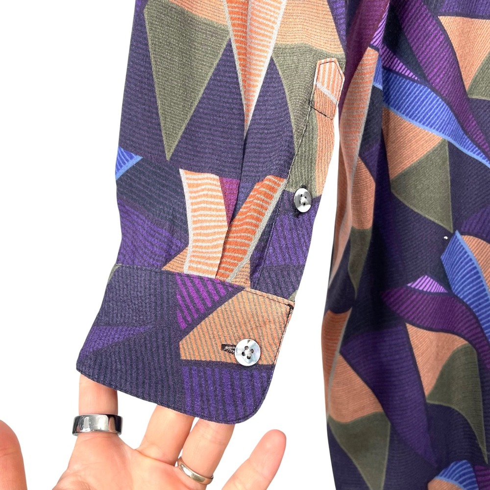 MARA HOFFMAN Compass‎ geometric kaleidoscope print dress Size L artsy boho - Picture 7 of 8